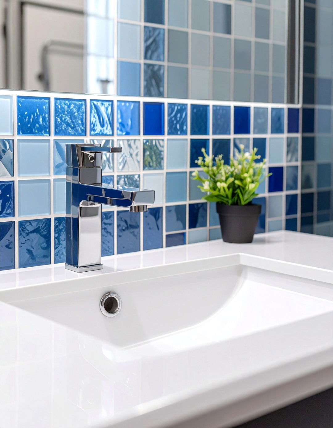 Mosaic Tile Bathroom Backsplash - 30 bathroom sink backsplash ideas