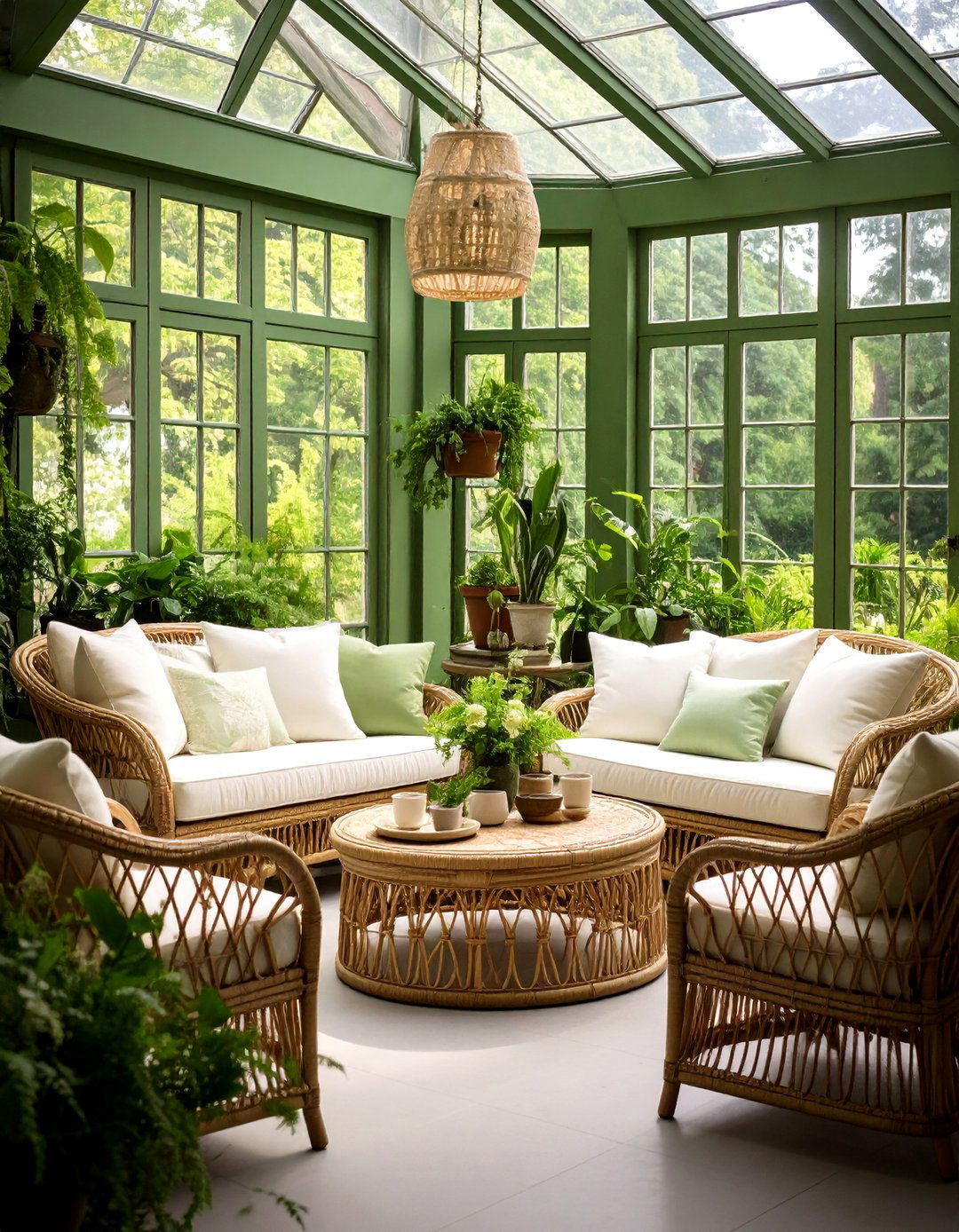 Moss Green Sunroom - 30 2025 paint color trends