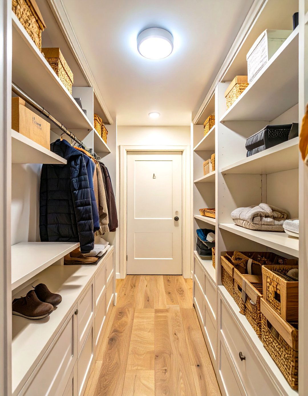 Motion Activated Pantry Lighting - 30 small walk-in pantry ideas