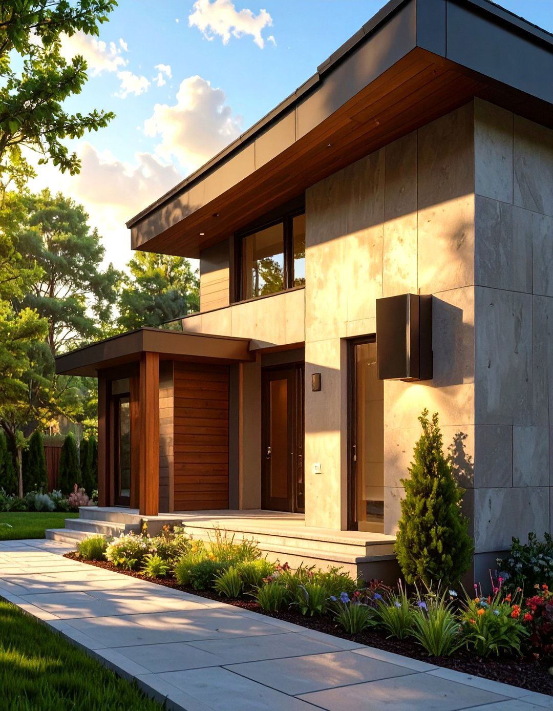 Motion Sensor Security Lights - 30 modern outdoor lighting ideas for front of house