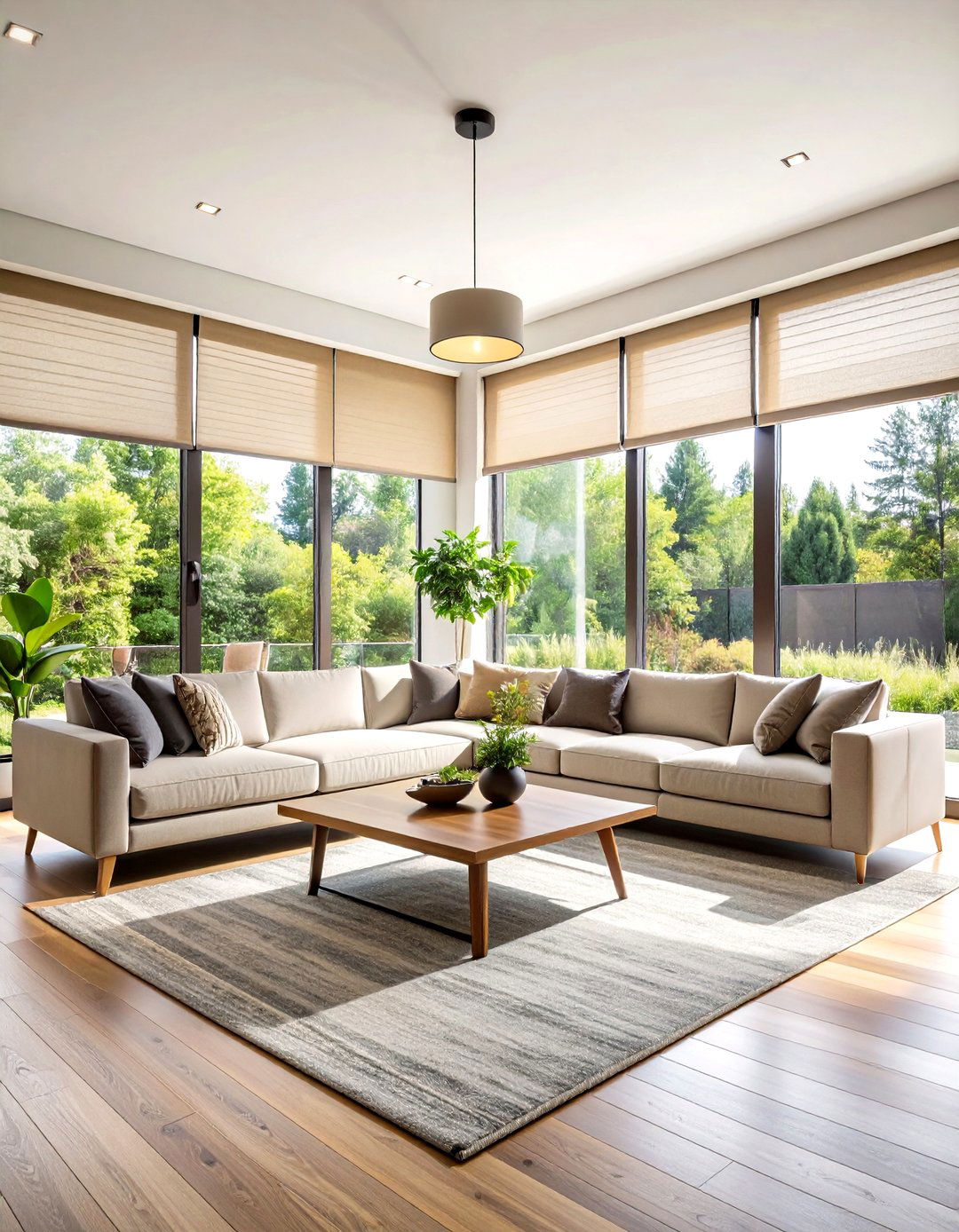 Motorized Shades for Smart Home Integration - 30 living room window treatment ideas