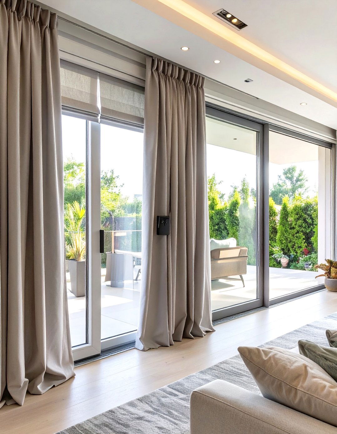 Motorized Sliding Glass Door Curtains - 30 sliding glass patio door curtain ideas