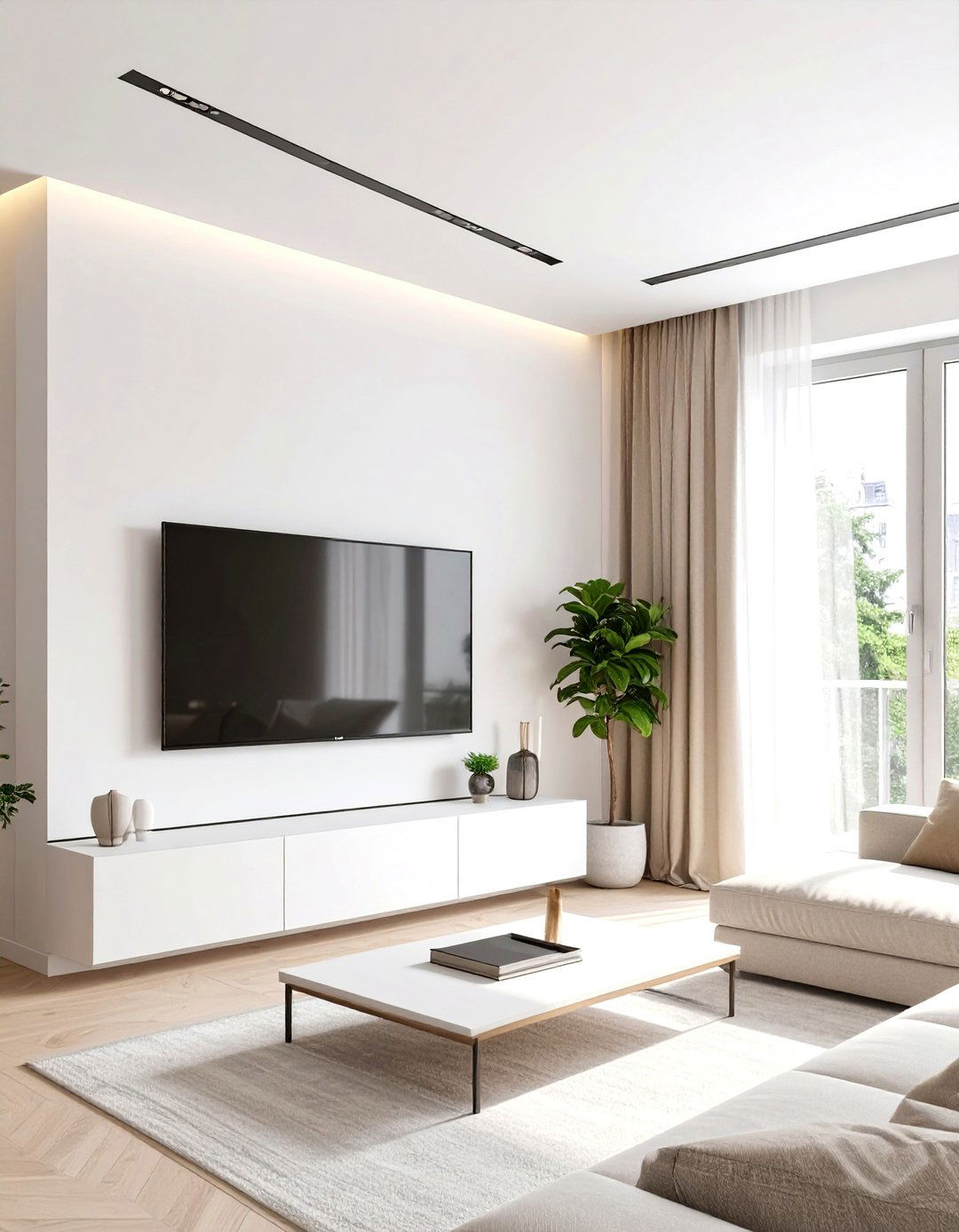 Mount Your Television - 30 small space living room ideas