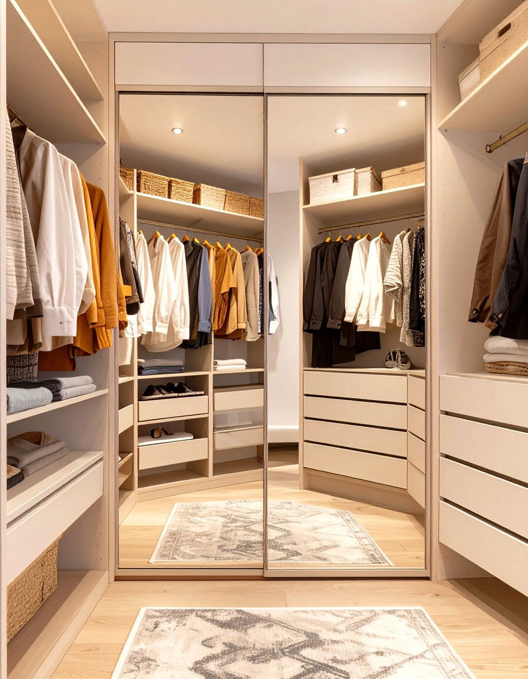 Mount a Mirror on the Door - 30 small closet ideas for bedroom
