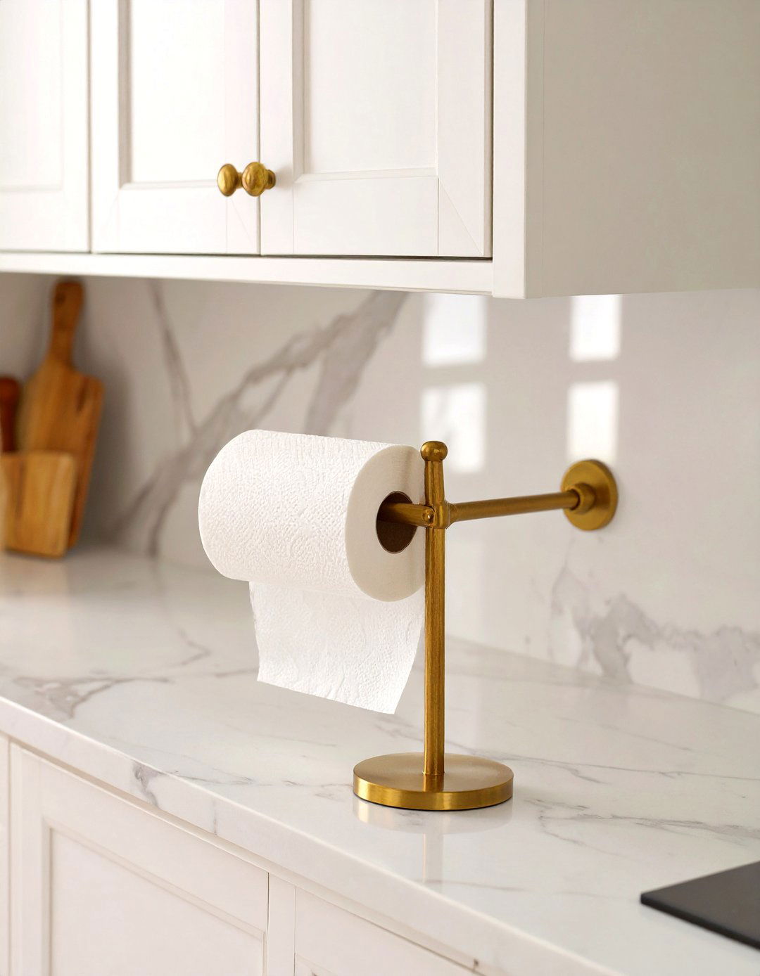 Mount a Paper Towel Holder - 30 small kitchen organization ideas