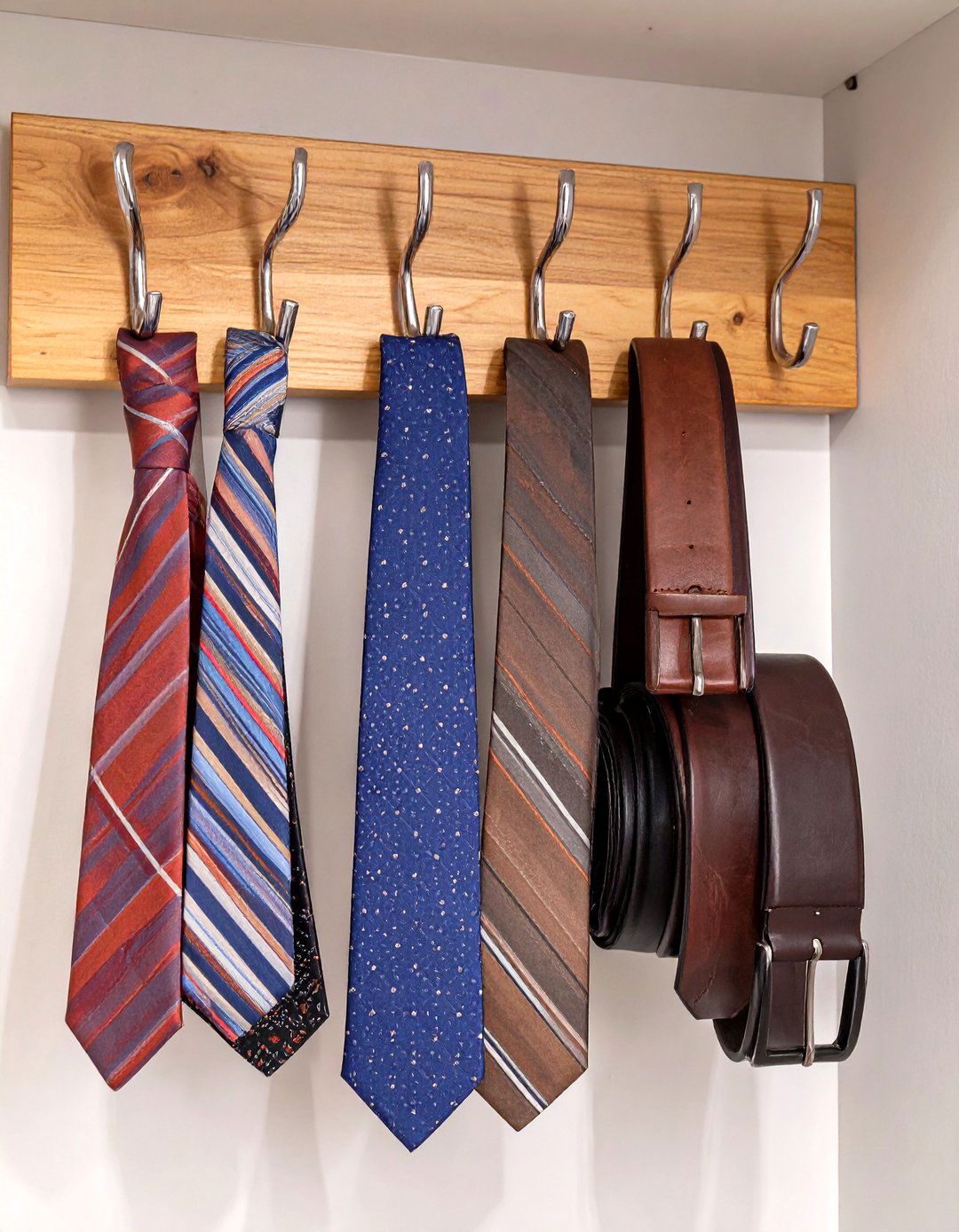 Mount a Tie and Belt Rack - 30 small closet organizer ideas