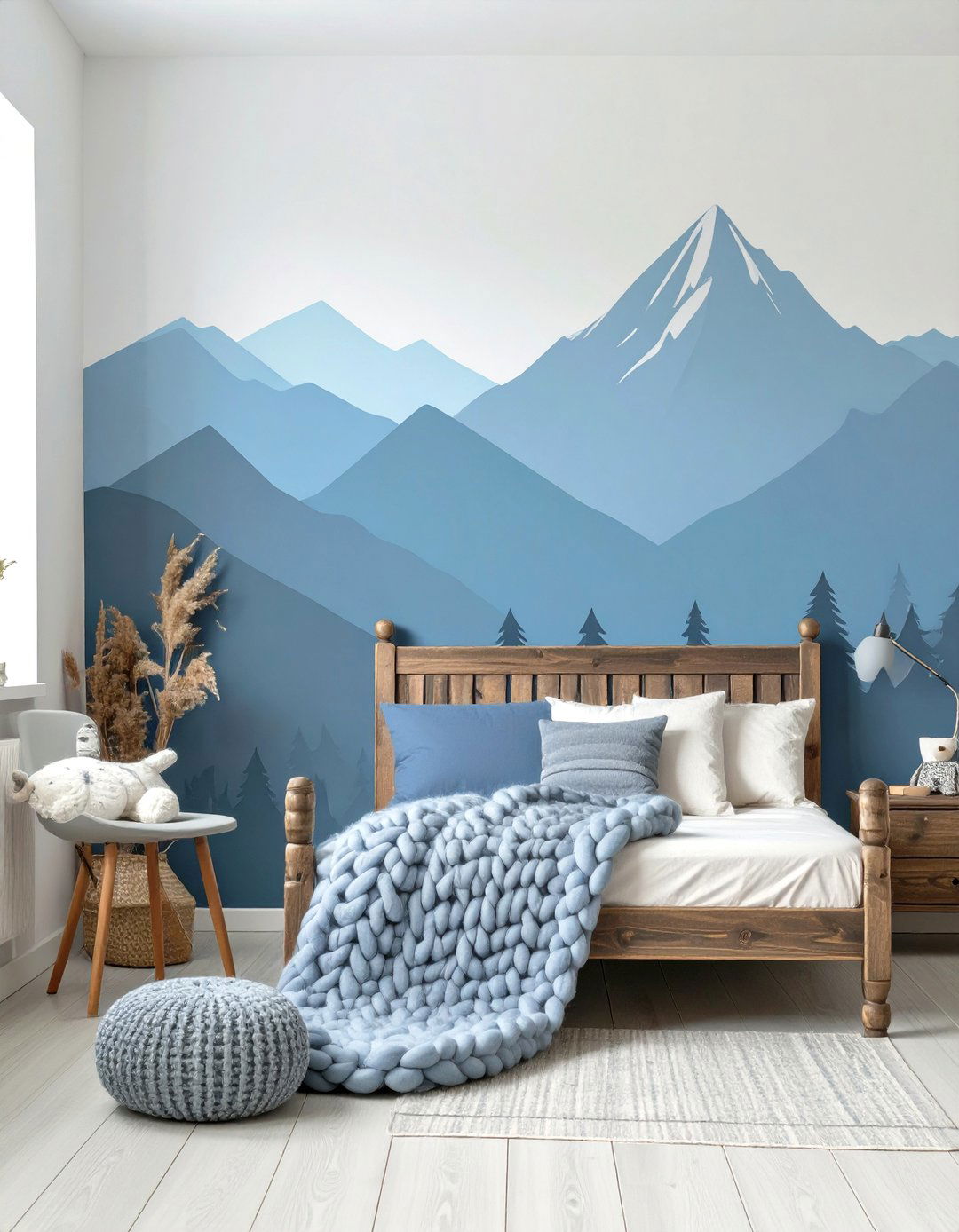 Mountain Adventure Blue and Gray Room - 30 boys room color ideas