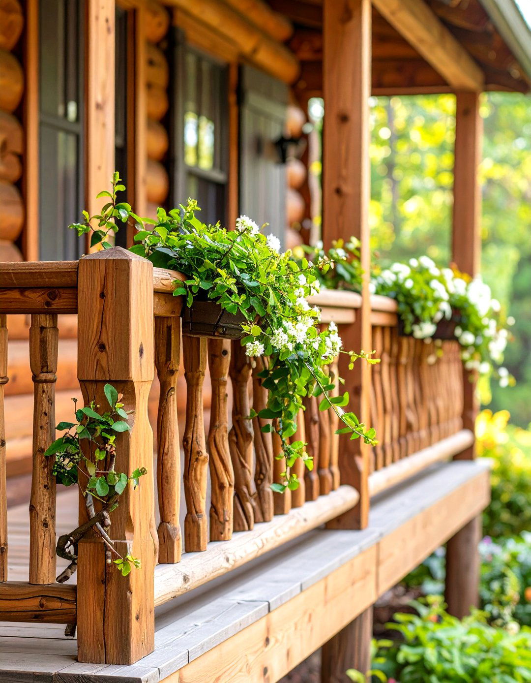 Mountain Laurel Branch Porch Railing - 30 front porch porch railing ideas