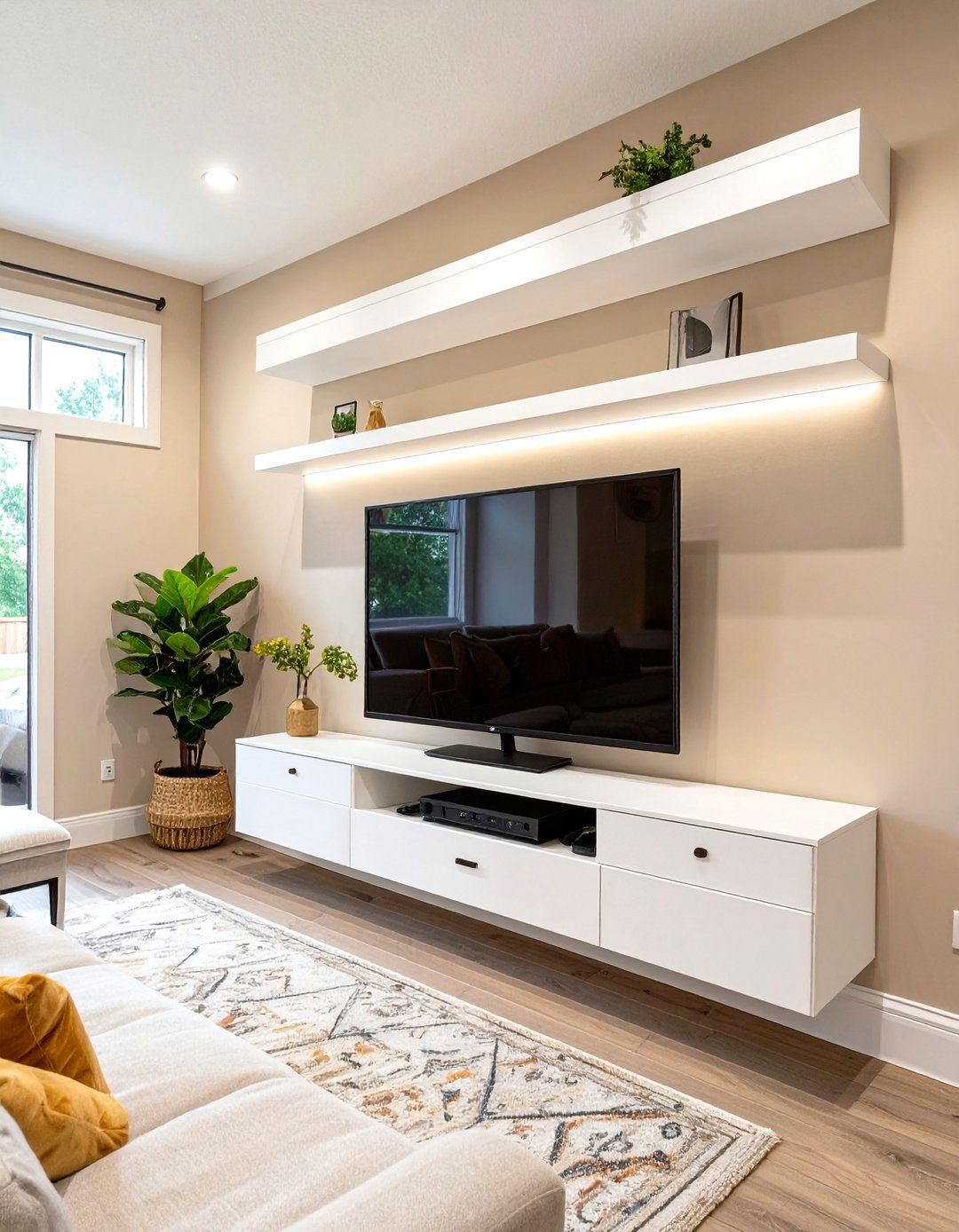 Mounting the Television on the Wall - 30 single wide small mobile home living room ideas