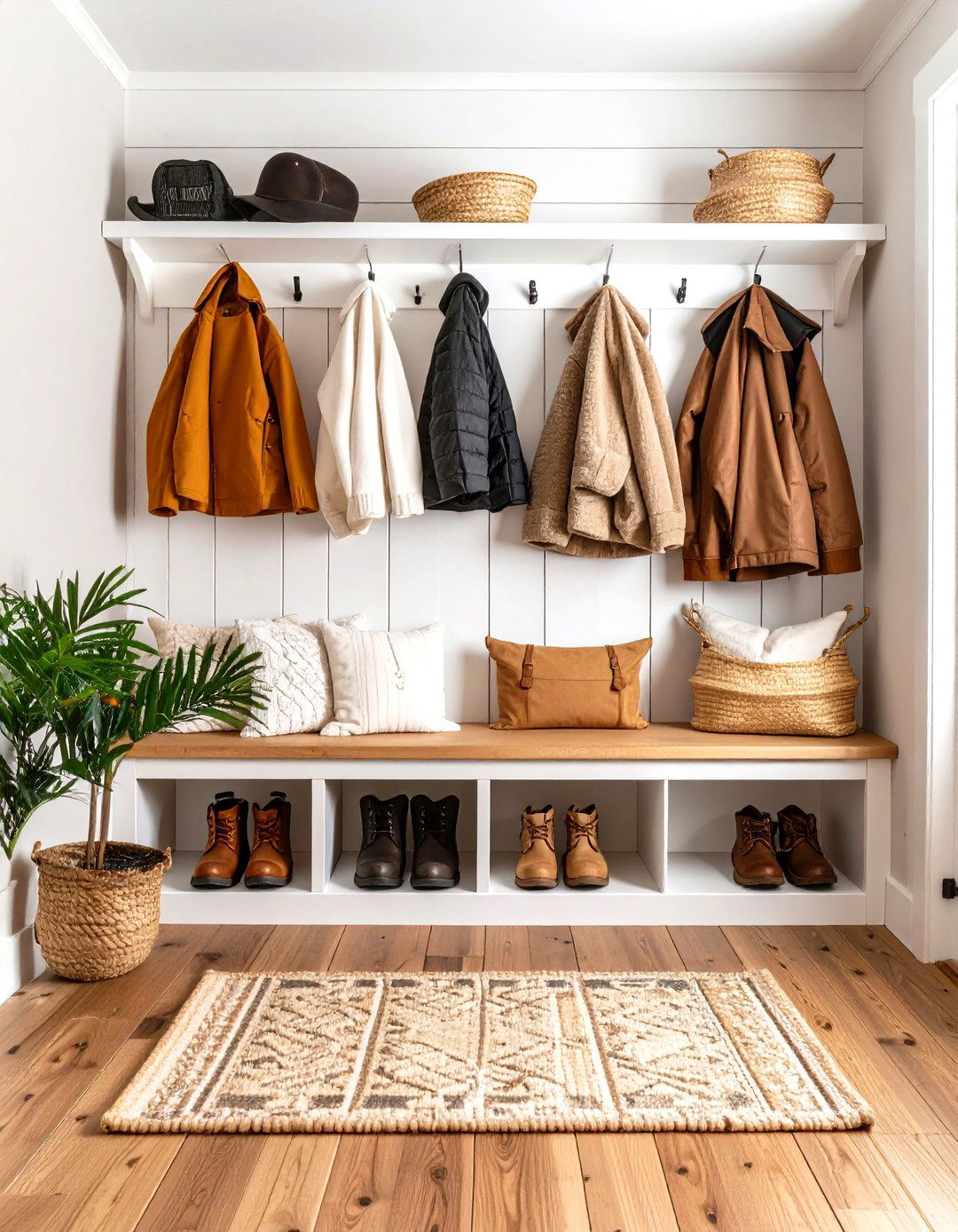 Mudroom with Built In Storage Benches - 30 pinterest interior design ideas