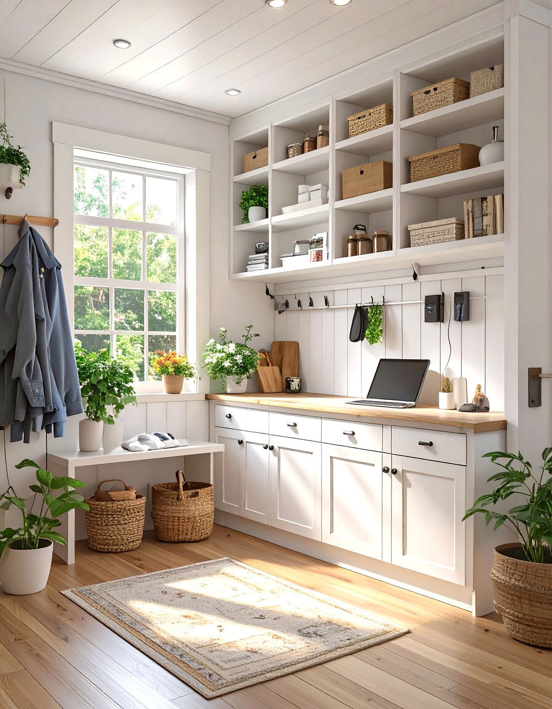 Mudroom with Charging Station - 30 small mudroom mudroom ideas