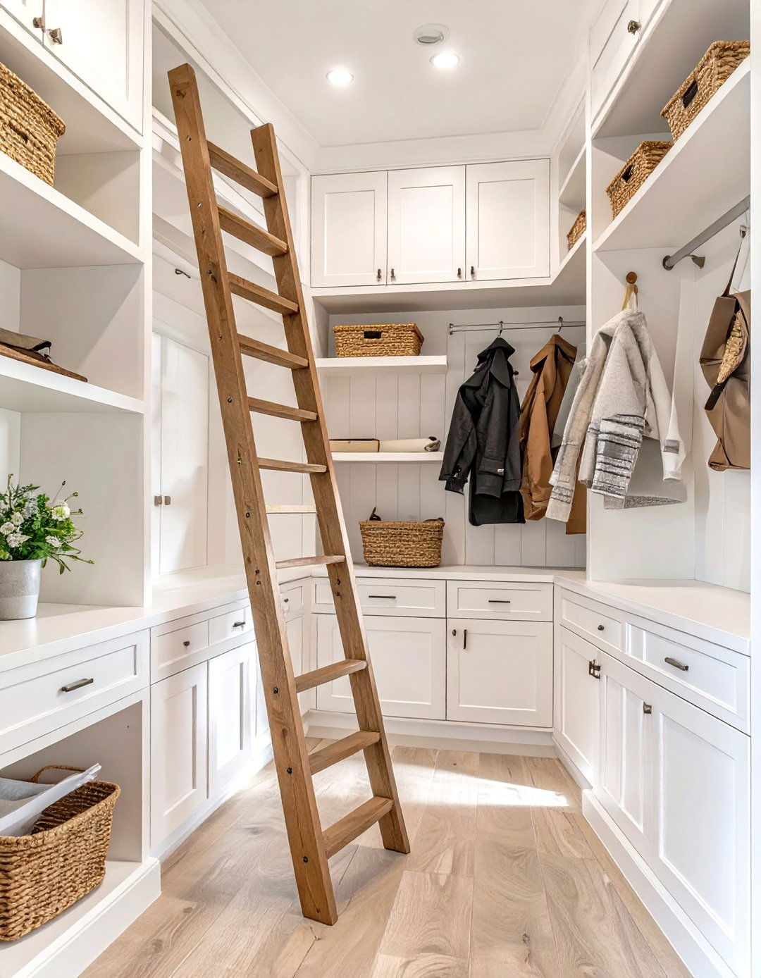 Mudroom with Floor to Ceiling Storage - 30 modern mudroom ideas