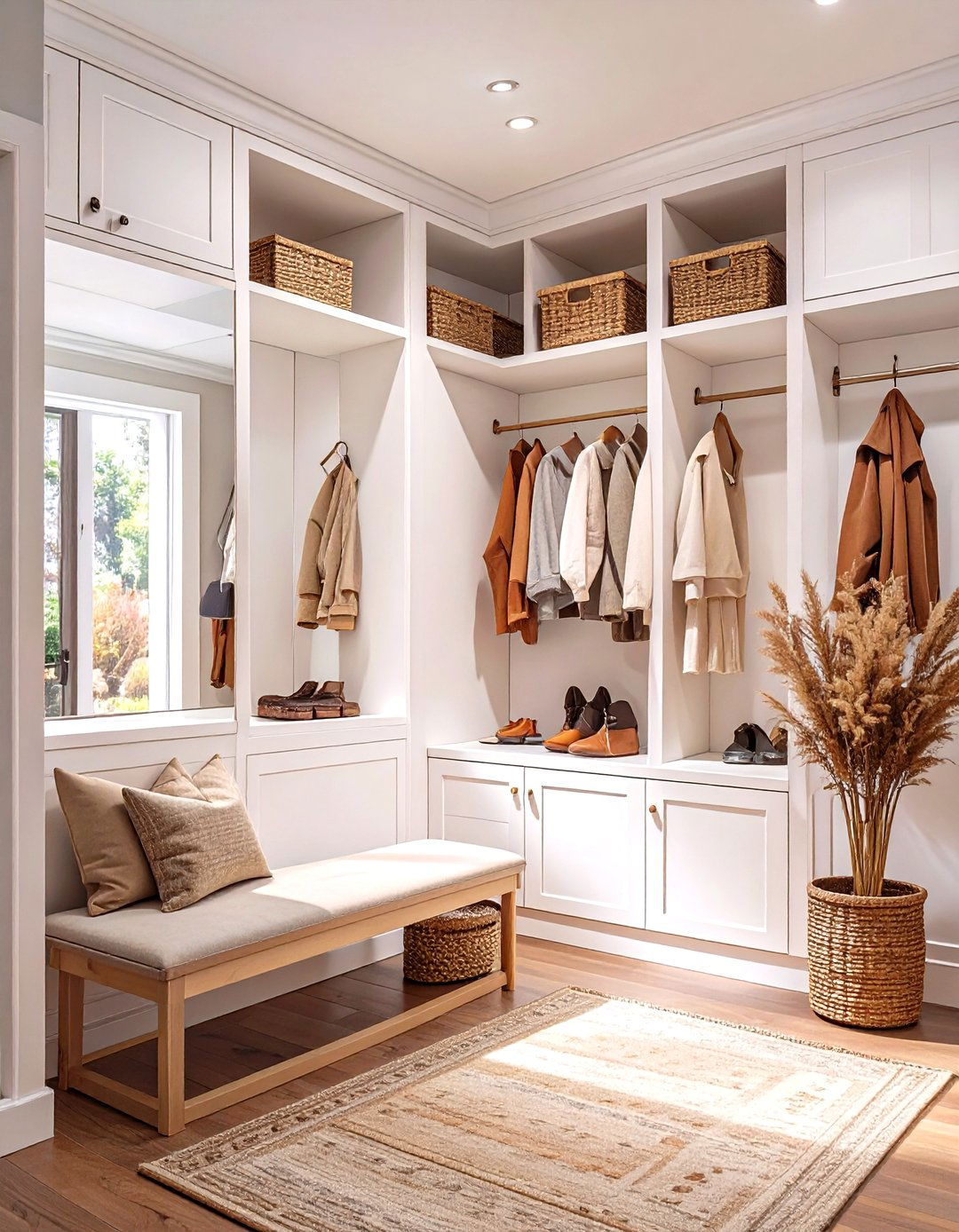 Mudroom with Integrated Seating and Storage - 30 modern mudroom ideas