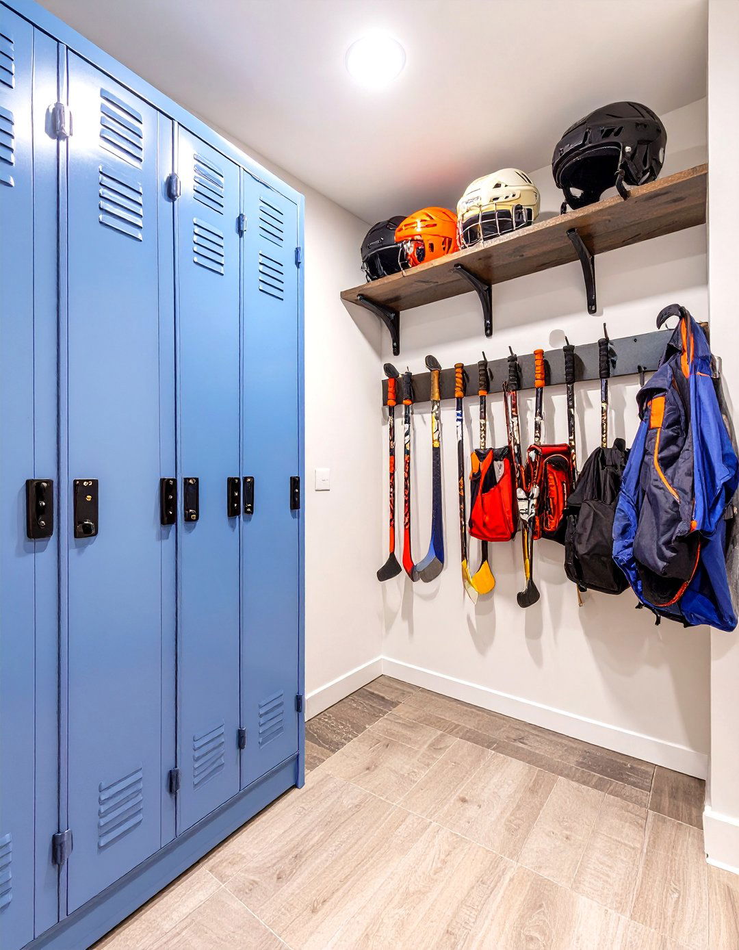 Mudroom with a Dedicated Sports Equipment Zone - 30 modern mudroom ideas