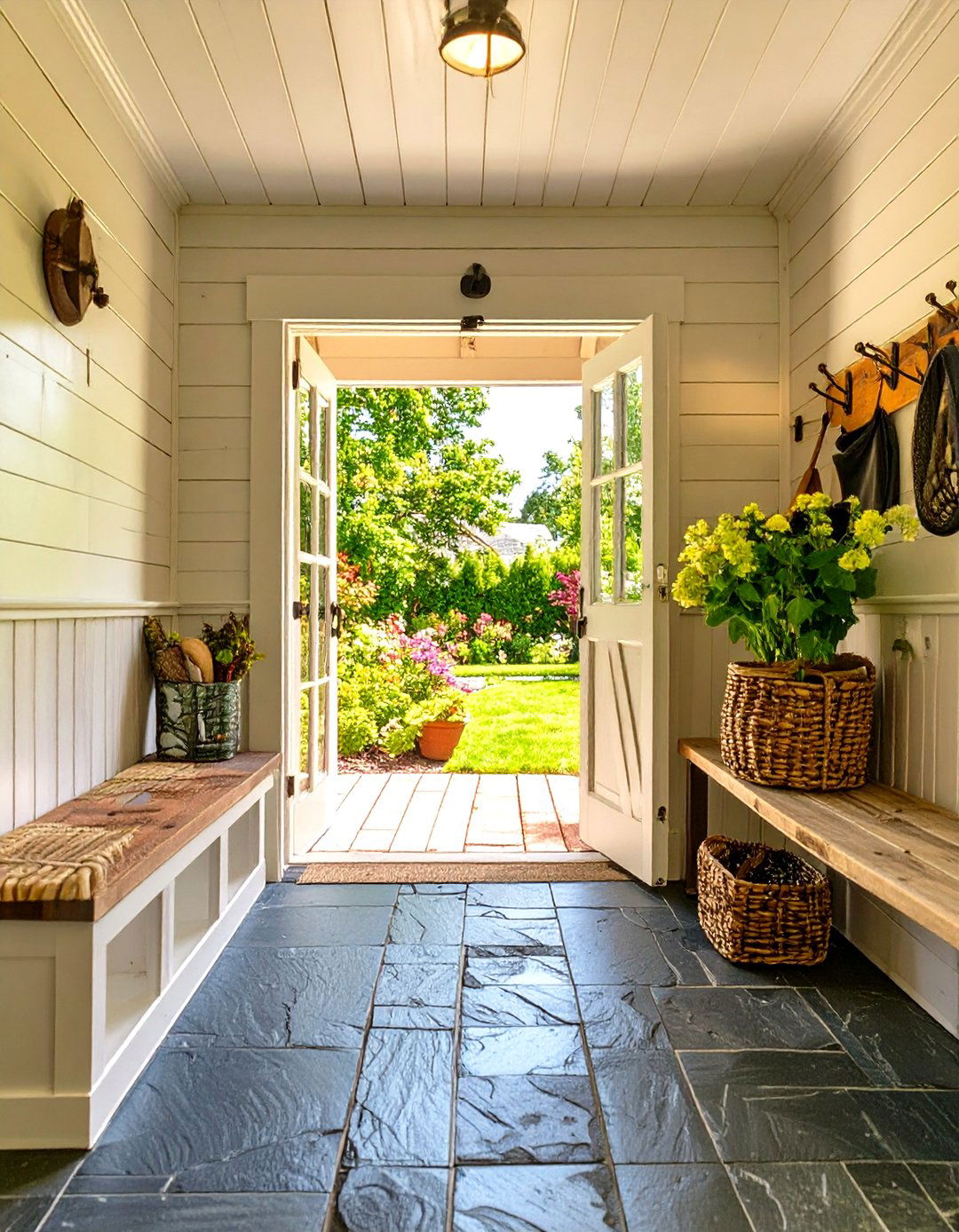 Mudroom with a Dutch Door - 30 mudroom inspiration