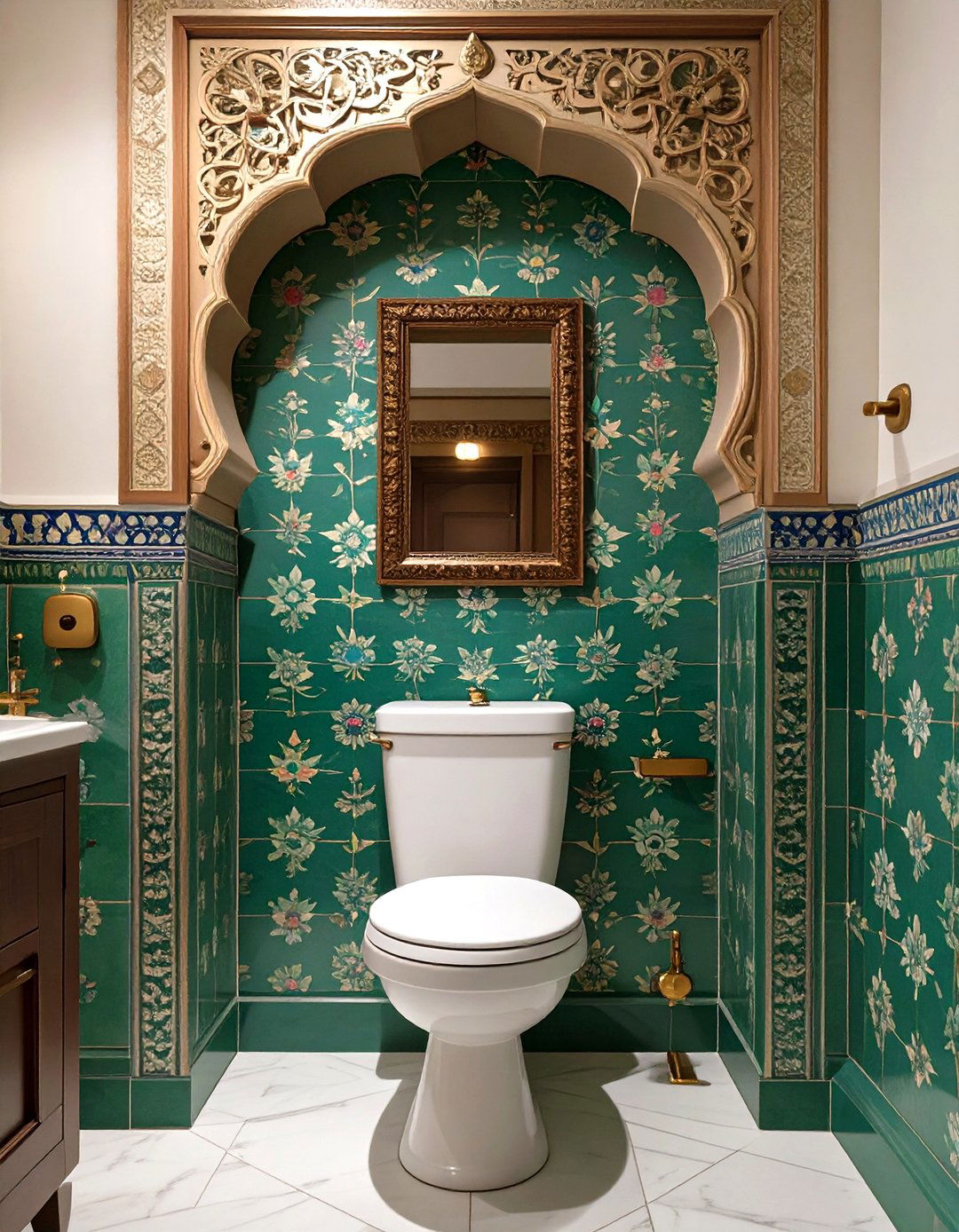 Mughal Garden Inspired Toilet Bathroom - 30 indian toilet bathroom design ideas