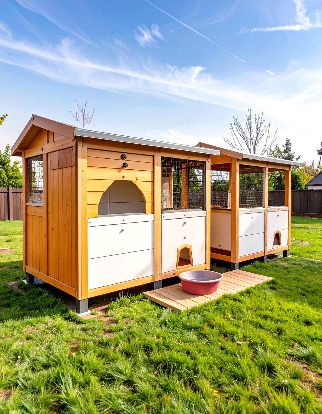 Multi Dog Outdoor Kennel with Dividers - 30 outdoor dog kennel ideas