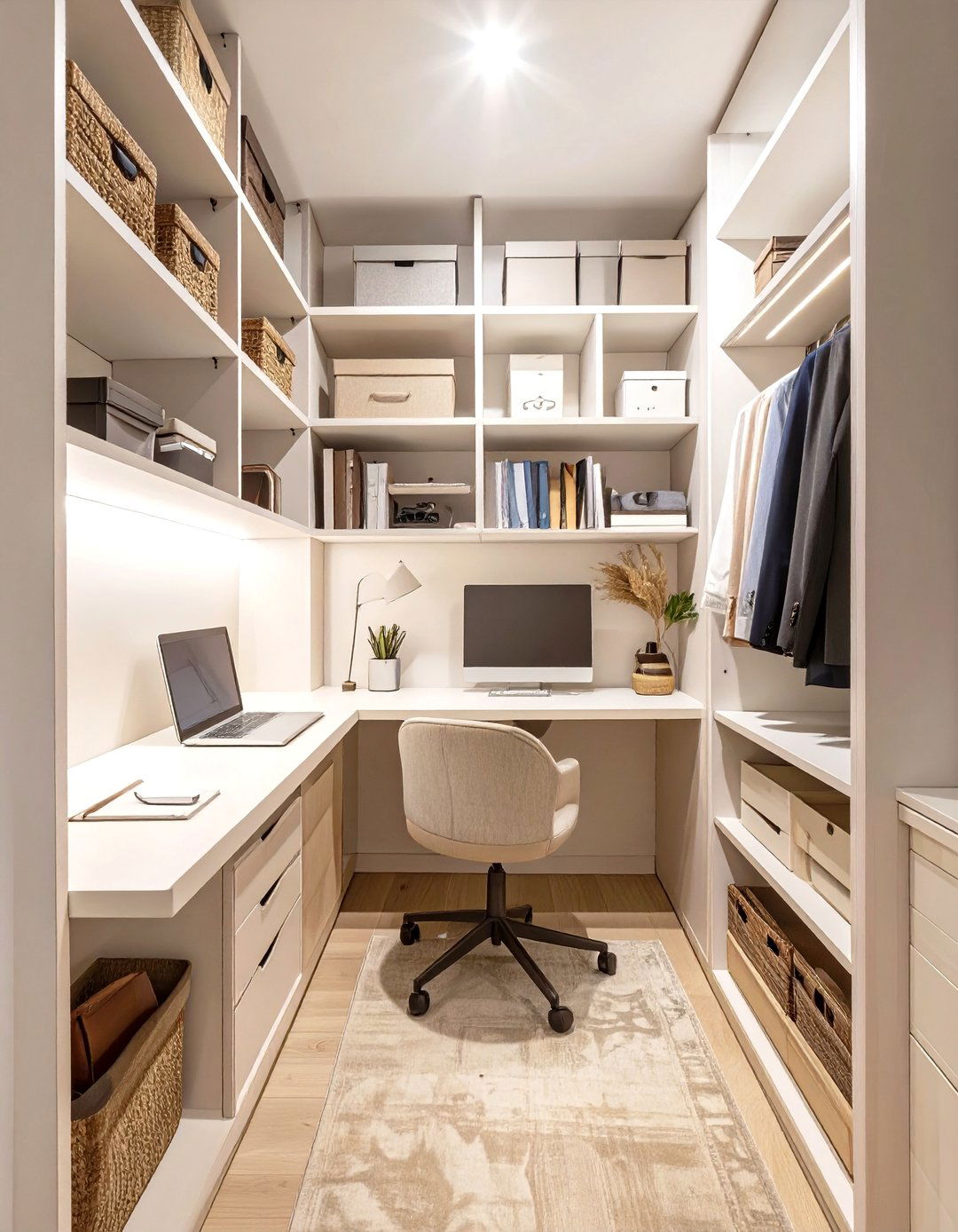 Multi Functional Home Office Closet - 30 free closet design tool ideas