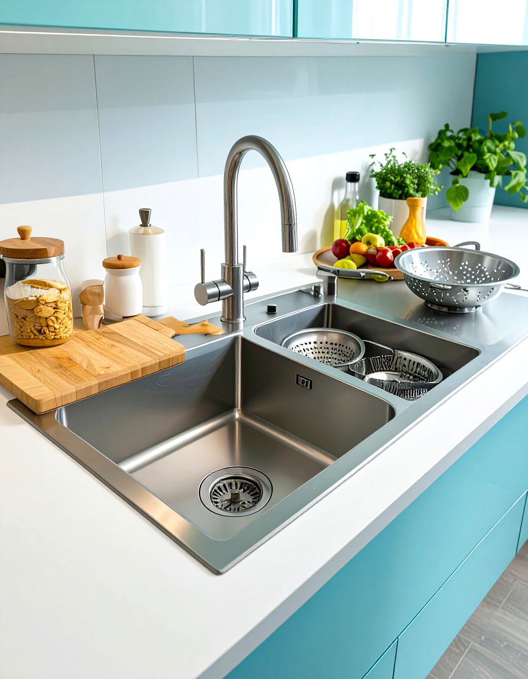 Multi Functional Small Kitchen Sink Systems - 30 small kitchen trends 2025