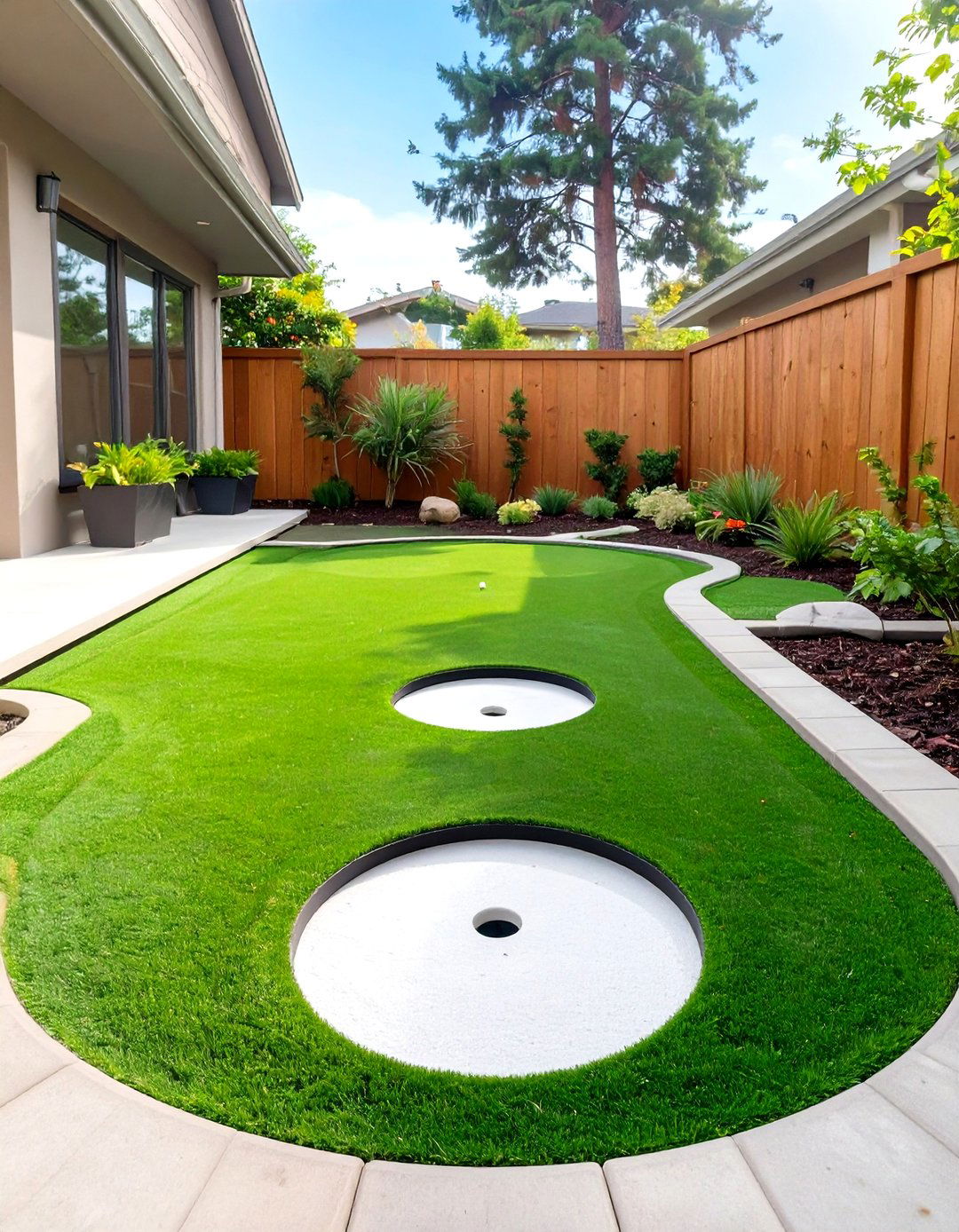 Multi Hole Small Backyard Putting Green - 30 small backyard putting green ideas