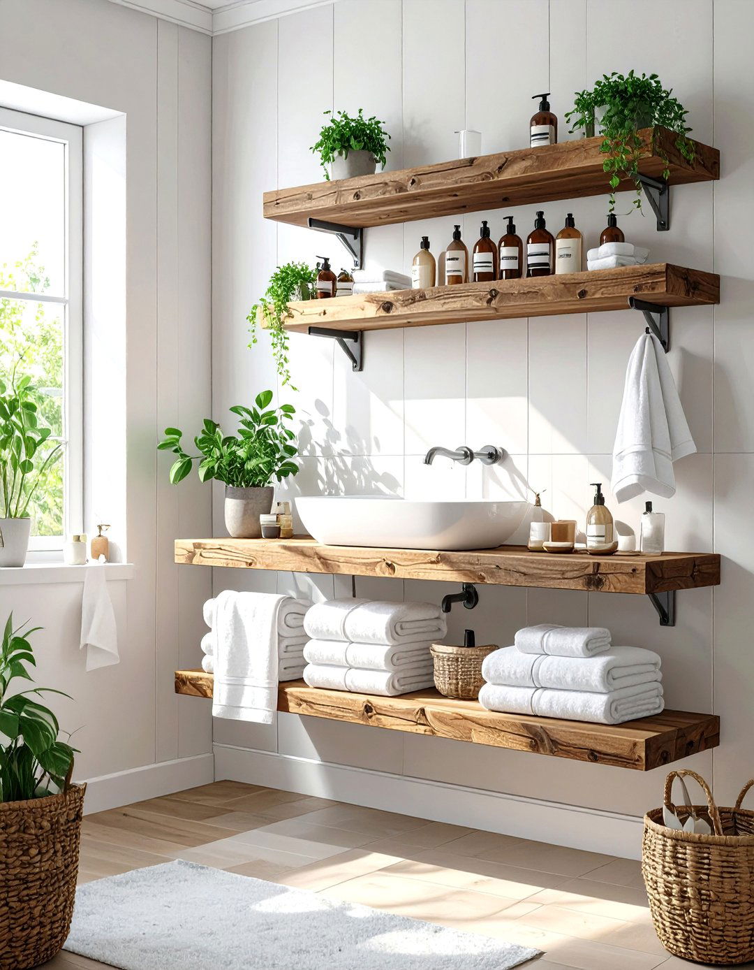 Multi Hook Bathroom Shelf - 30 bathroom towel hooks ideas