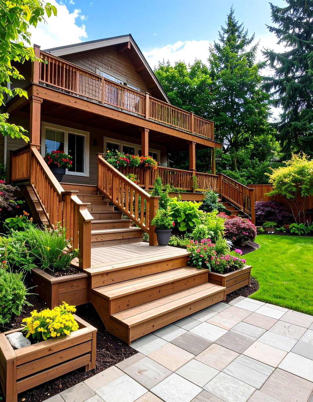 Multi Level Deck and Patio Combination - 30 landscape design software free ideas