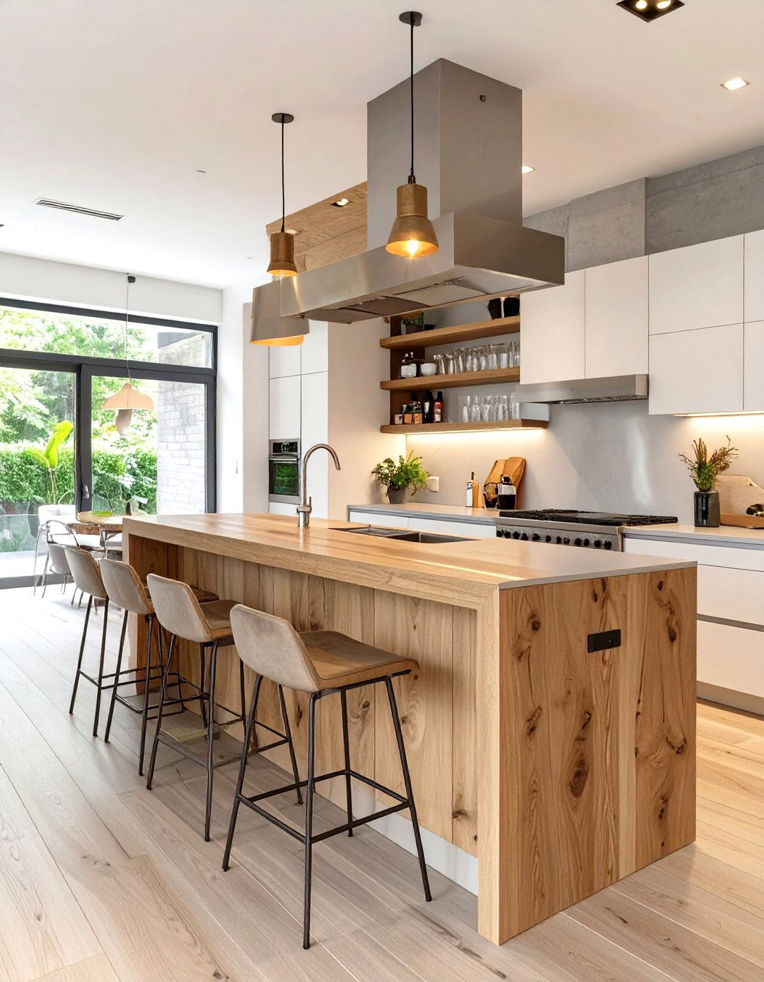 Multi Level Kitchen Island for a Home Bar - 30 unique kitchen island ideas