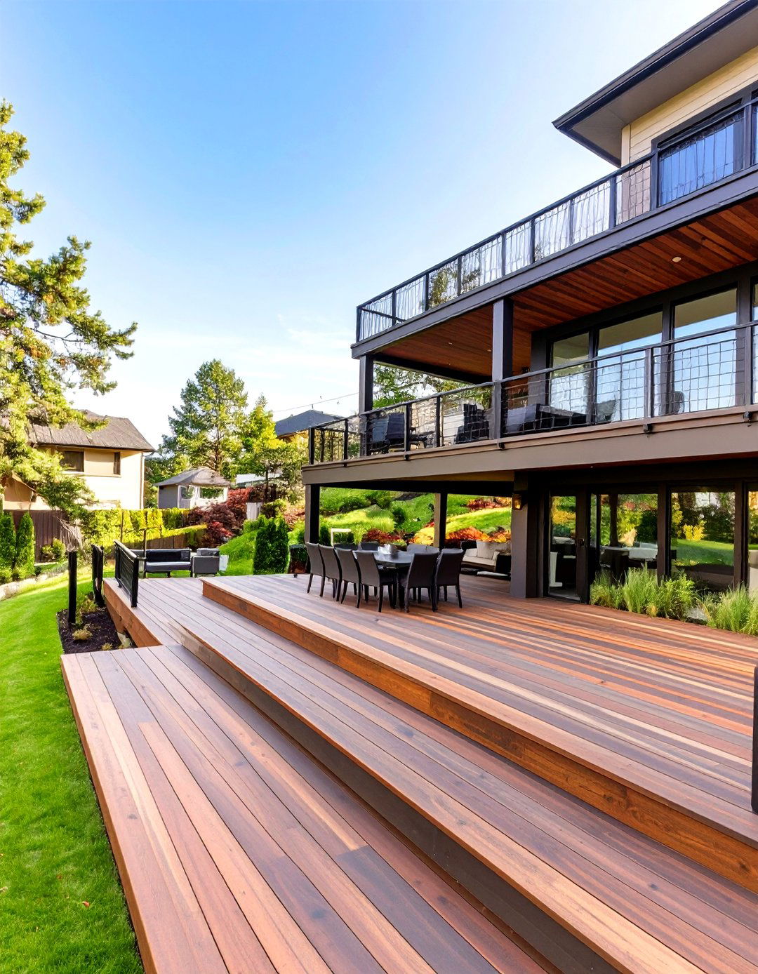 Multi Level Outdoor Deck for Sloped Yards - 30 outdoor deck ideas