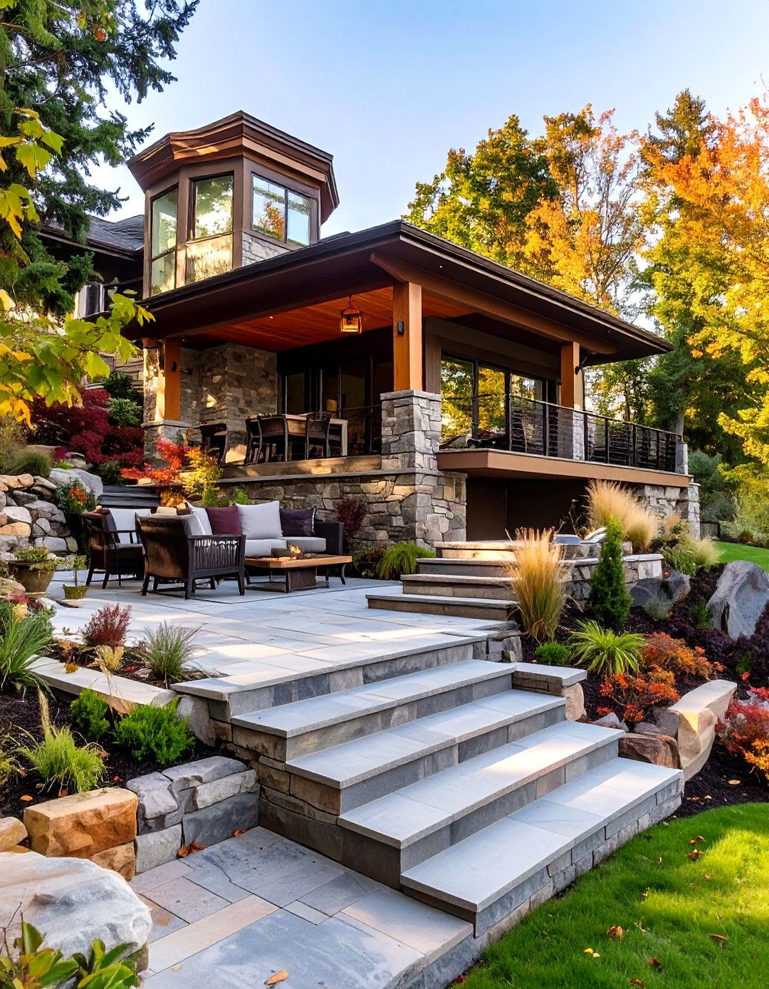 Multi Level Patio with Designated Zones - 30 outdoor patio design pictures ideas