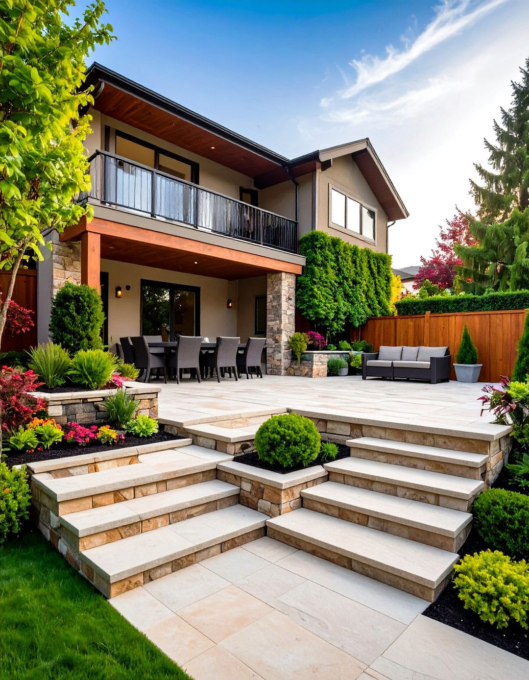 Multi Level Rectangular Patio - 30 patio layout ideas rectangle