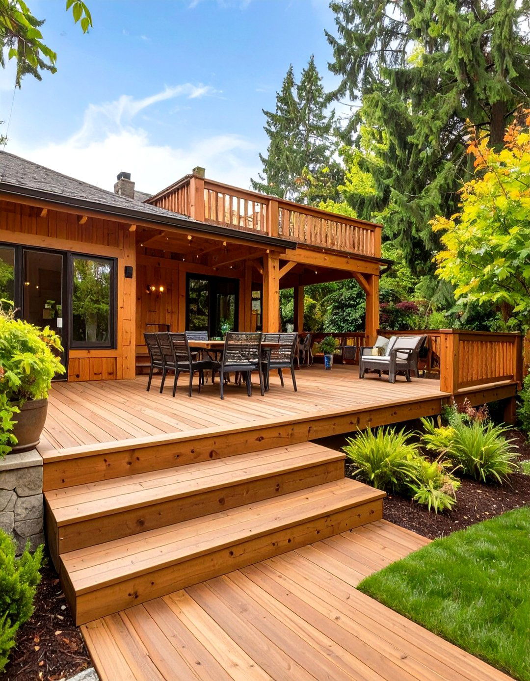 30 Creative Wood Deck Ideas for Your Outdoor Oasis - We Love Home Blog