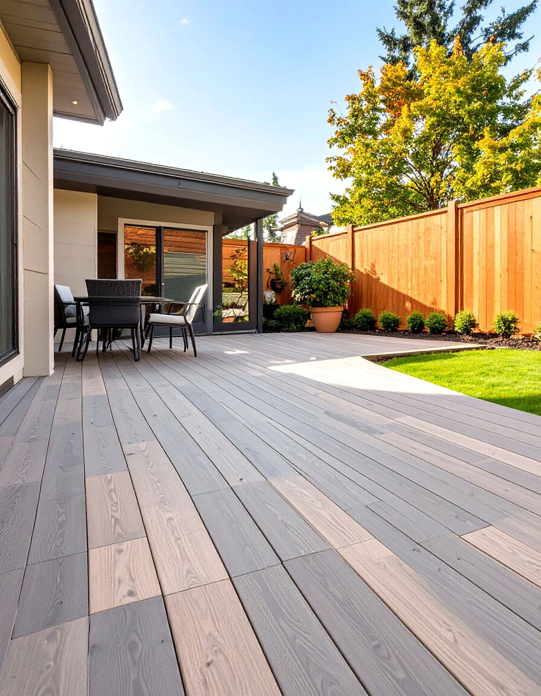 Multi Width Deck Board Design - 30 small backyard deck ideas
