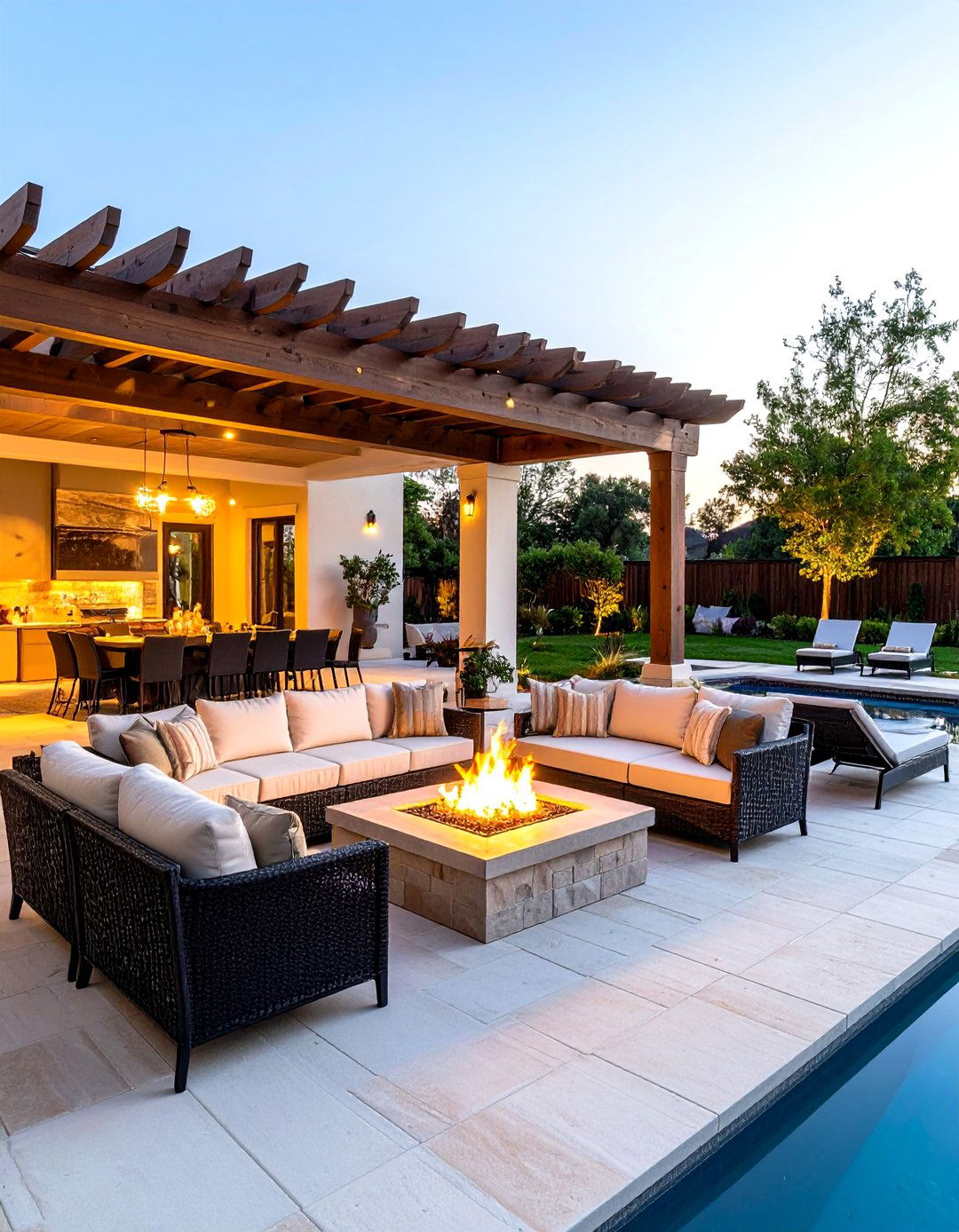 Multi Zone Layout for Large Patios - 30 patio furniture layout ideas