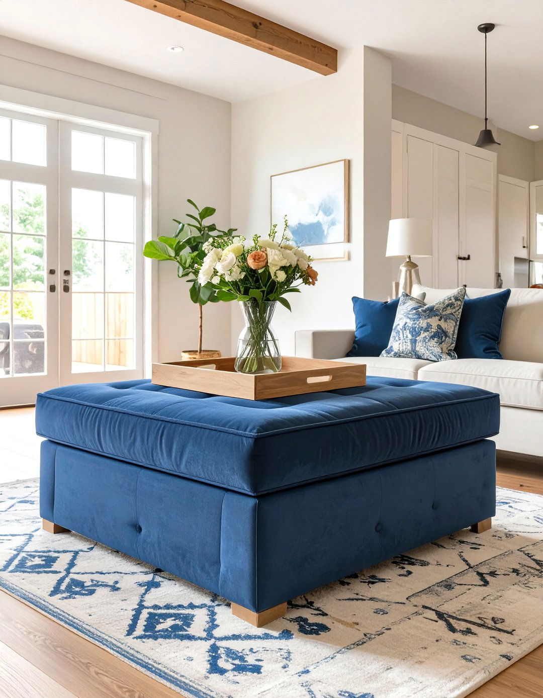 Multifunctional Ottoman with Storage - 30 small family room ideas
