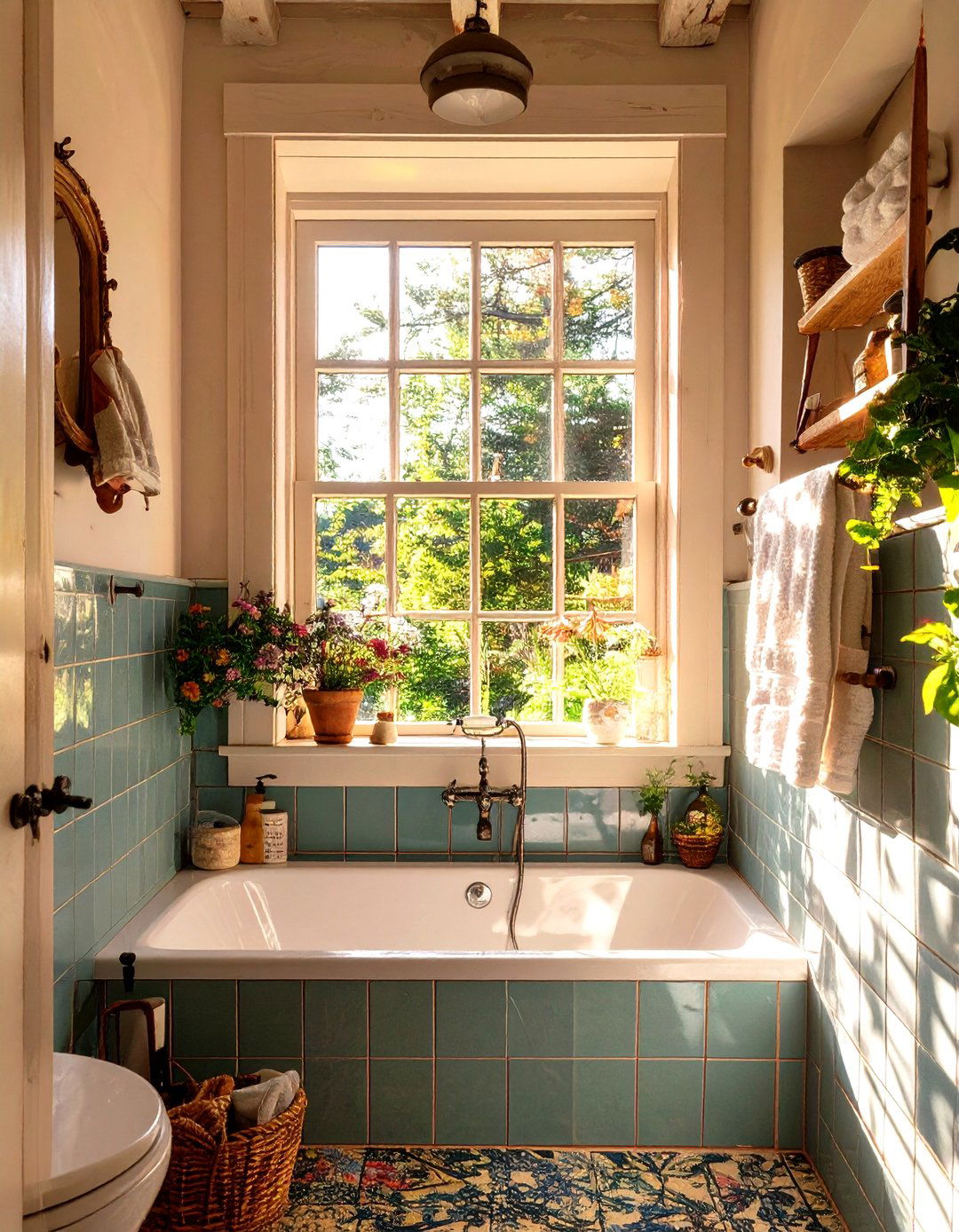 Multiple Small Pane Shower Window - 30 shower window ideas