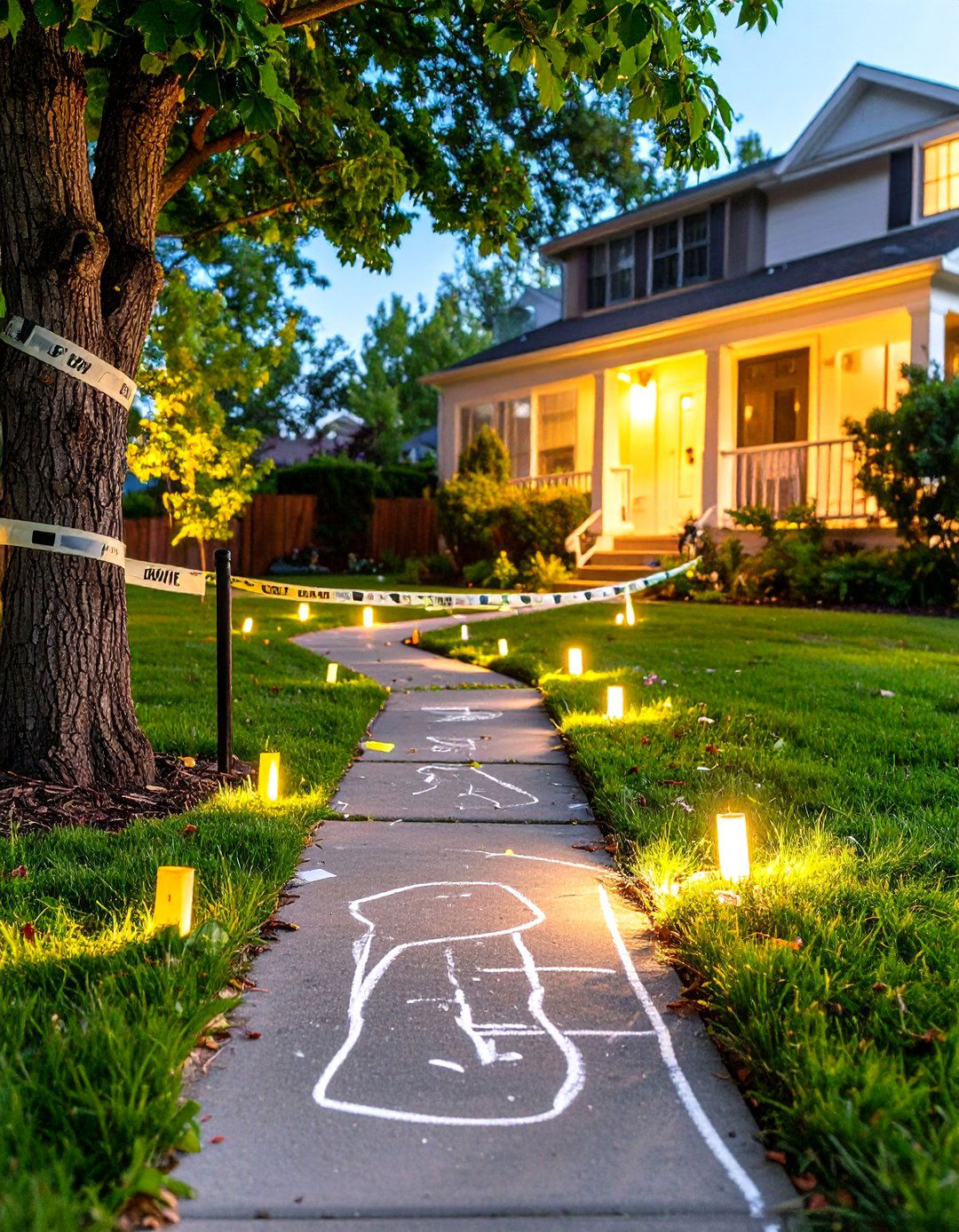 Murder Mystery Crime Scene - 30 halloween front yard ideas