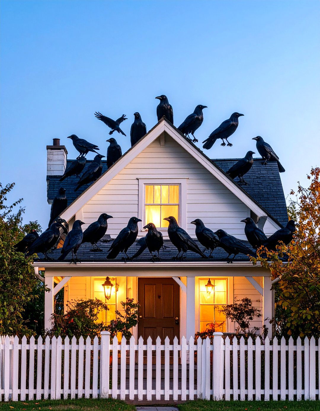 Murder of Crows Invasion - 30 halloween decorations outdoor ideas