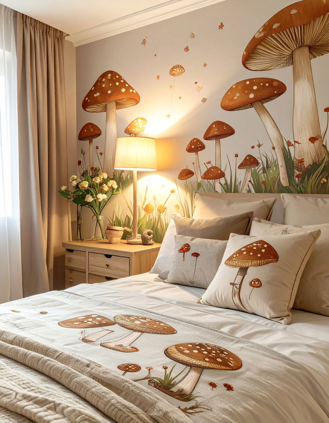 Mushroom Motifs Room - 30 cute room decor ideas