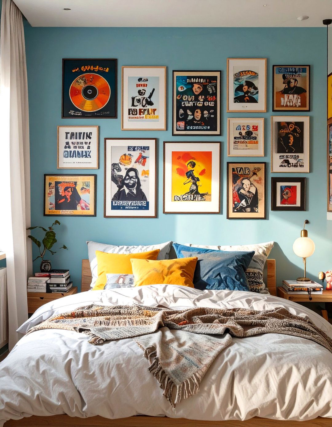 Music Poster Teenage Boys Room with a Gallery Wall - 30 teenage boys room ideas