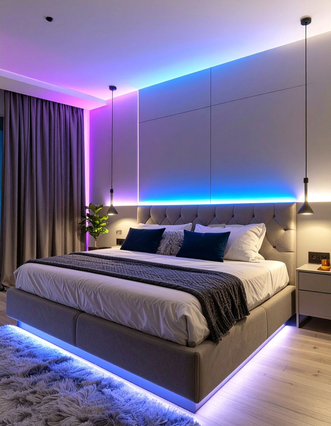 Music Synced LED Light Strips - 30 spotify bedroom trend