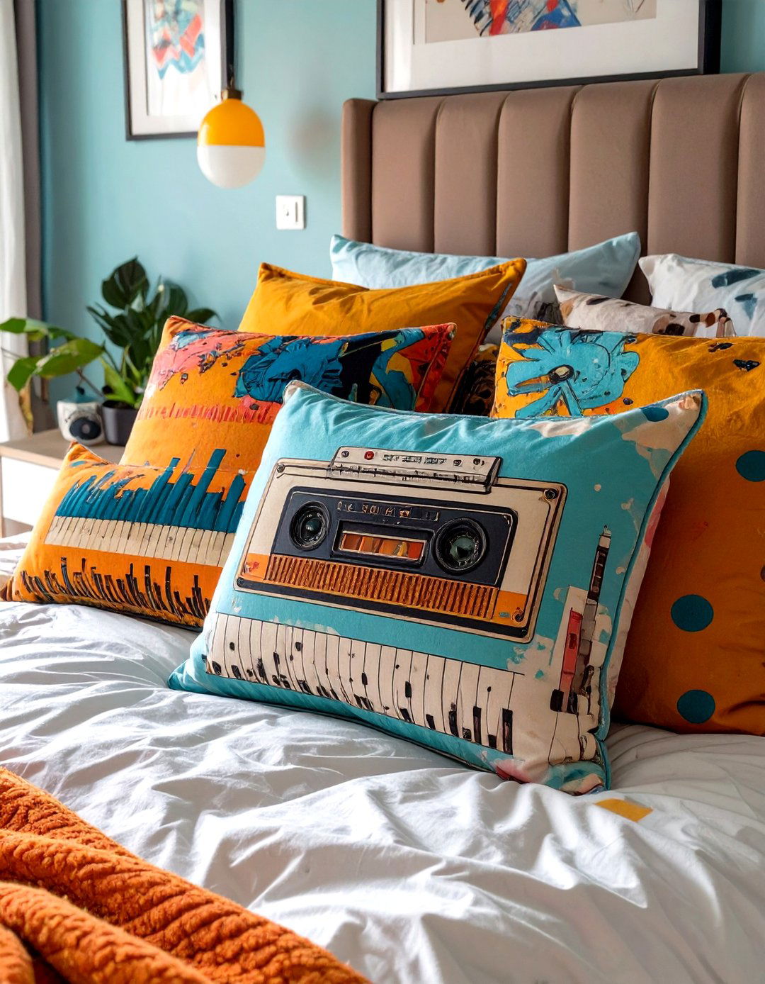 Music Themed Throw Pillows - 30 spotify bedroom trend