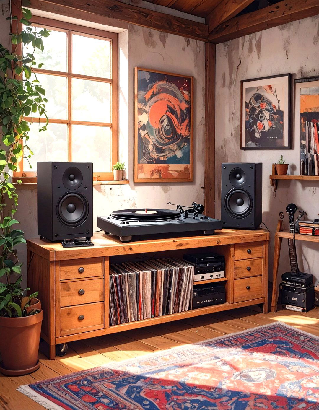 Music and Audio Corner - 30 simple garage man cave ideas
