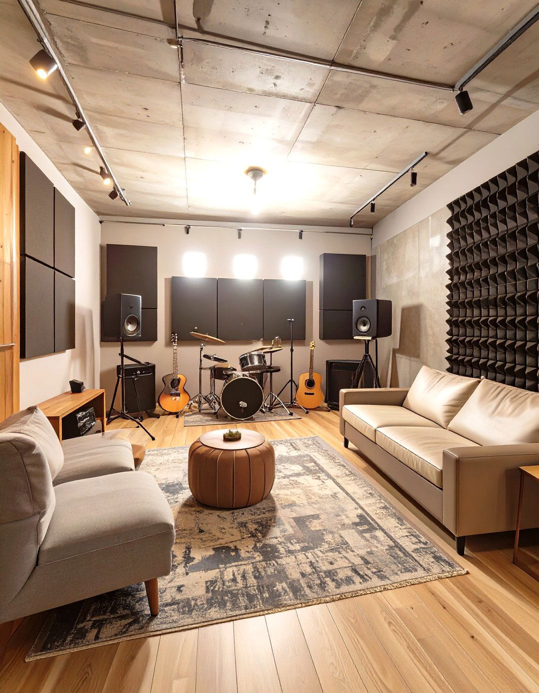Music and Jam Session Room - 30 basement living room ideas