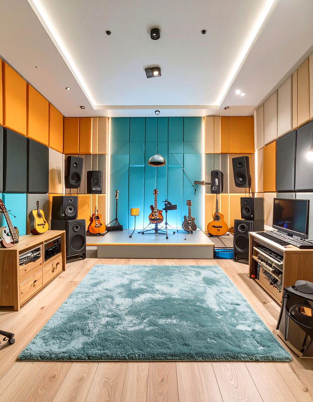 Music and Recording Studio Game Room - 30 game room ideas for kids