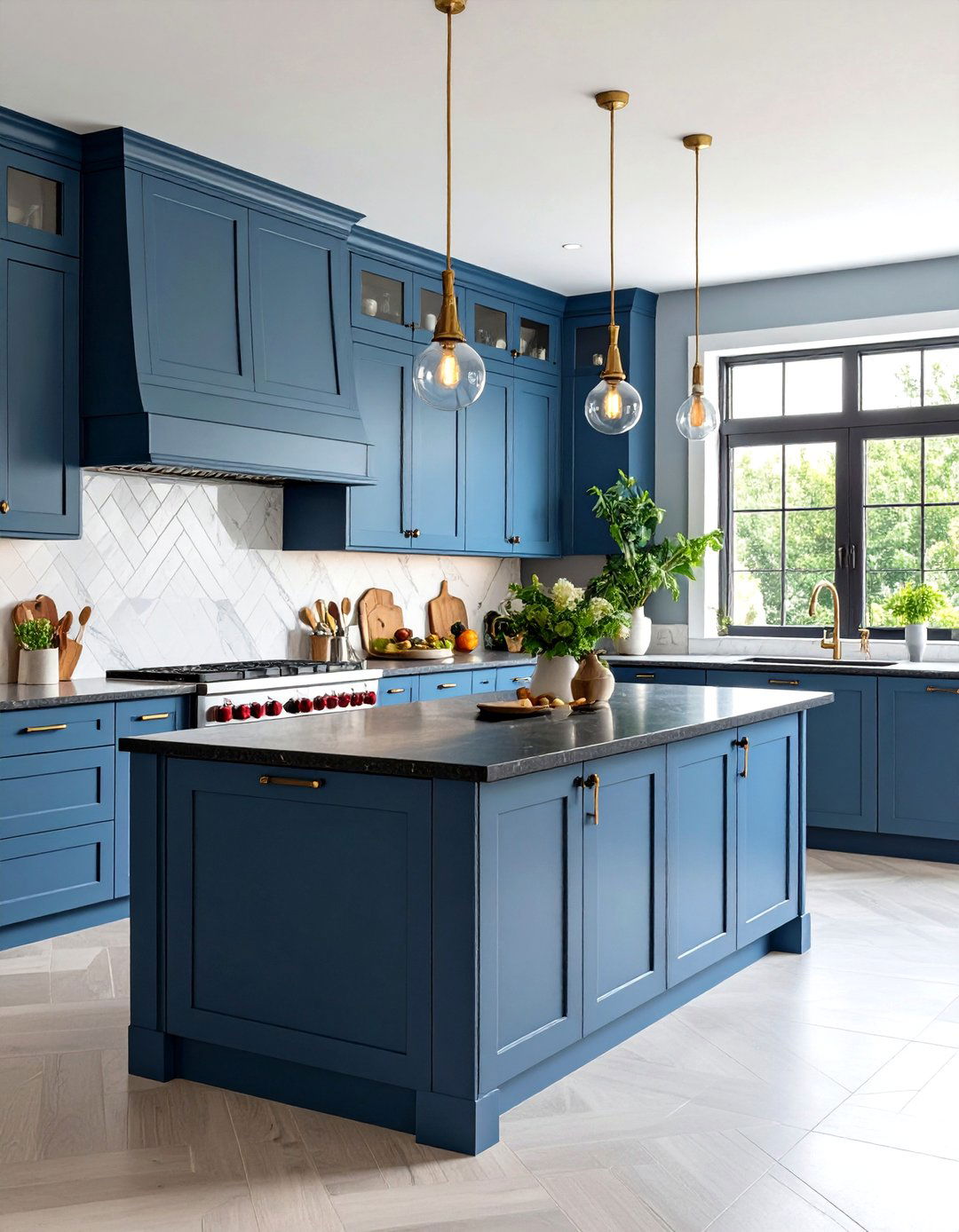 Muted Blue and Slate Kitchen Palettes - 30 kitchen color trends 2025