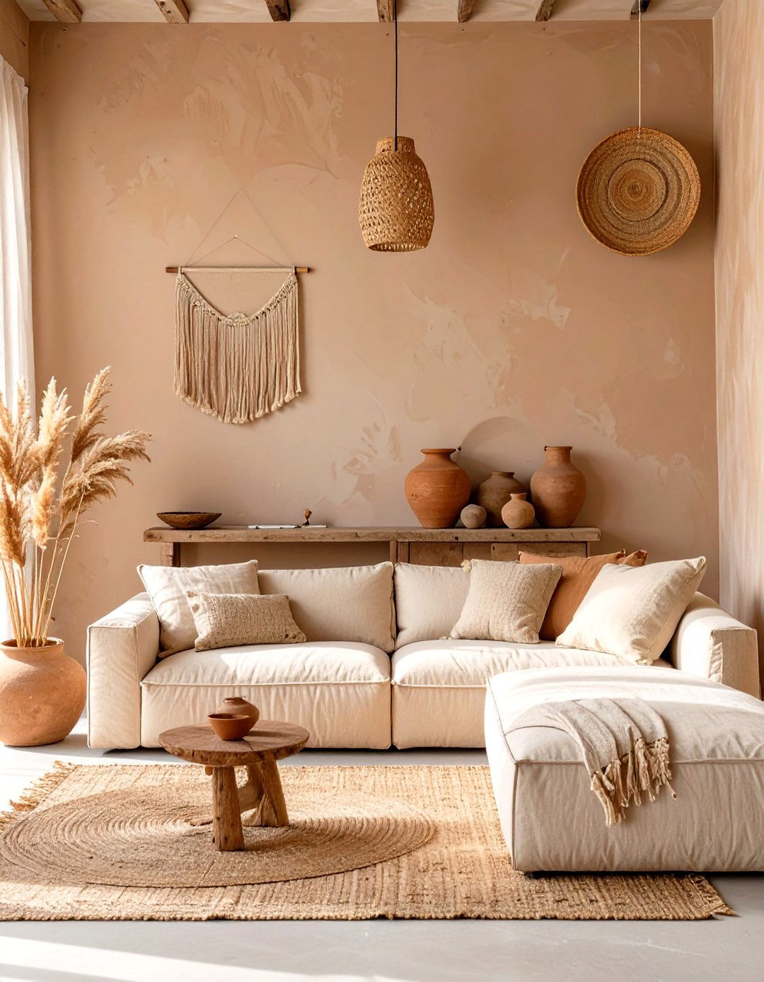 Muted Clay Colored Living Space - 30 house paint color ideas