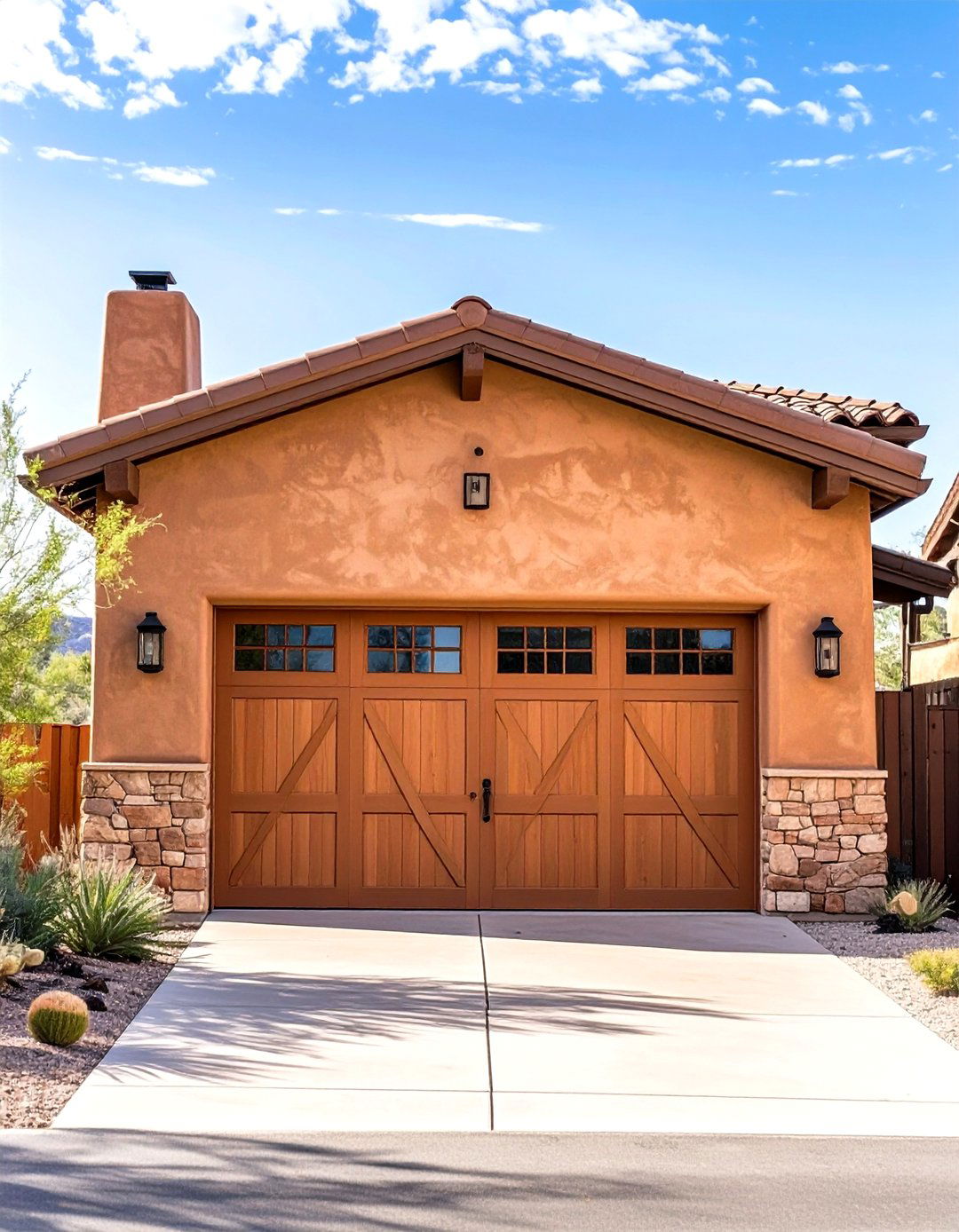 Muted Clay Garage Door Hue - 30 garage door paint ideas