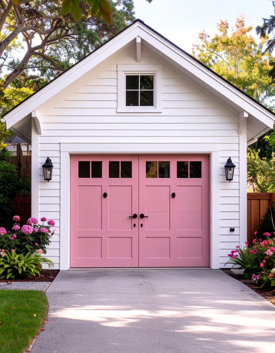 Muted Dusty Rose - 30 garage door color ideas