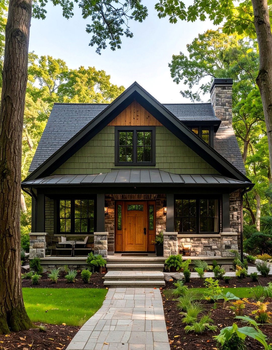 Muted Olive Green Brick Homes - 30 house exterior brick paint color ideas