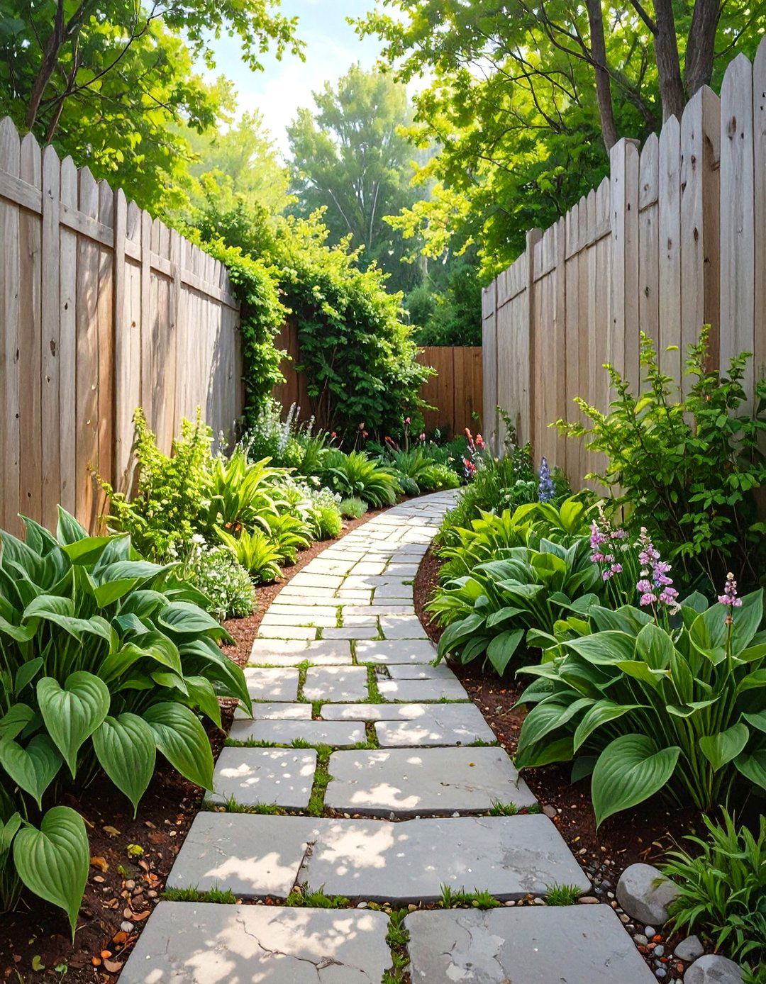 Narrow Side Yard Pathway Garden - 30 small garden design ideas